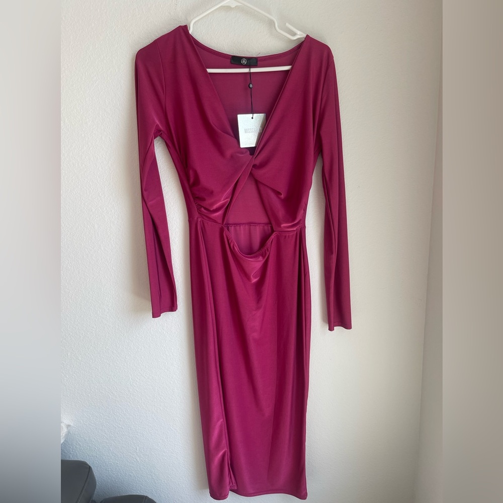 Missguided twist front cut out Midi Dress